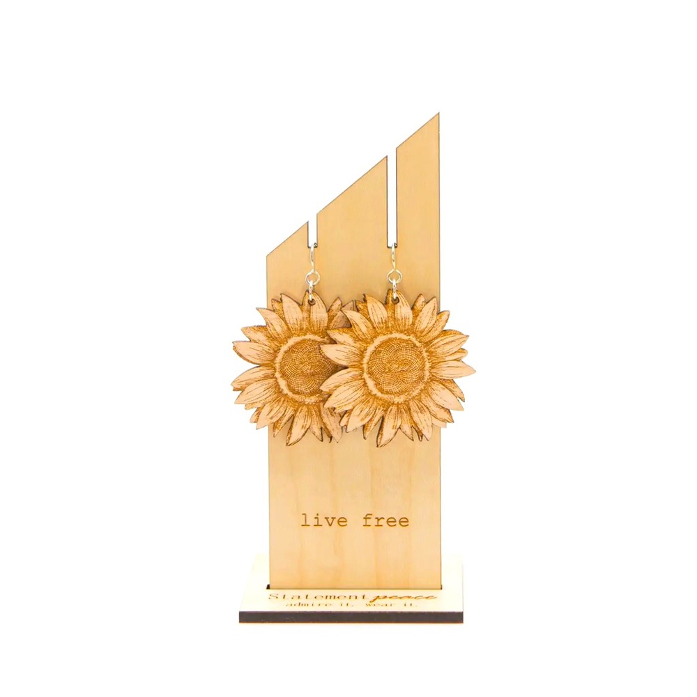 Statement Peace Sunflower Earring